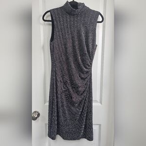 Ralph Lauren Silver Asymmetrical Sheath Dress